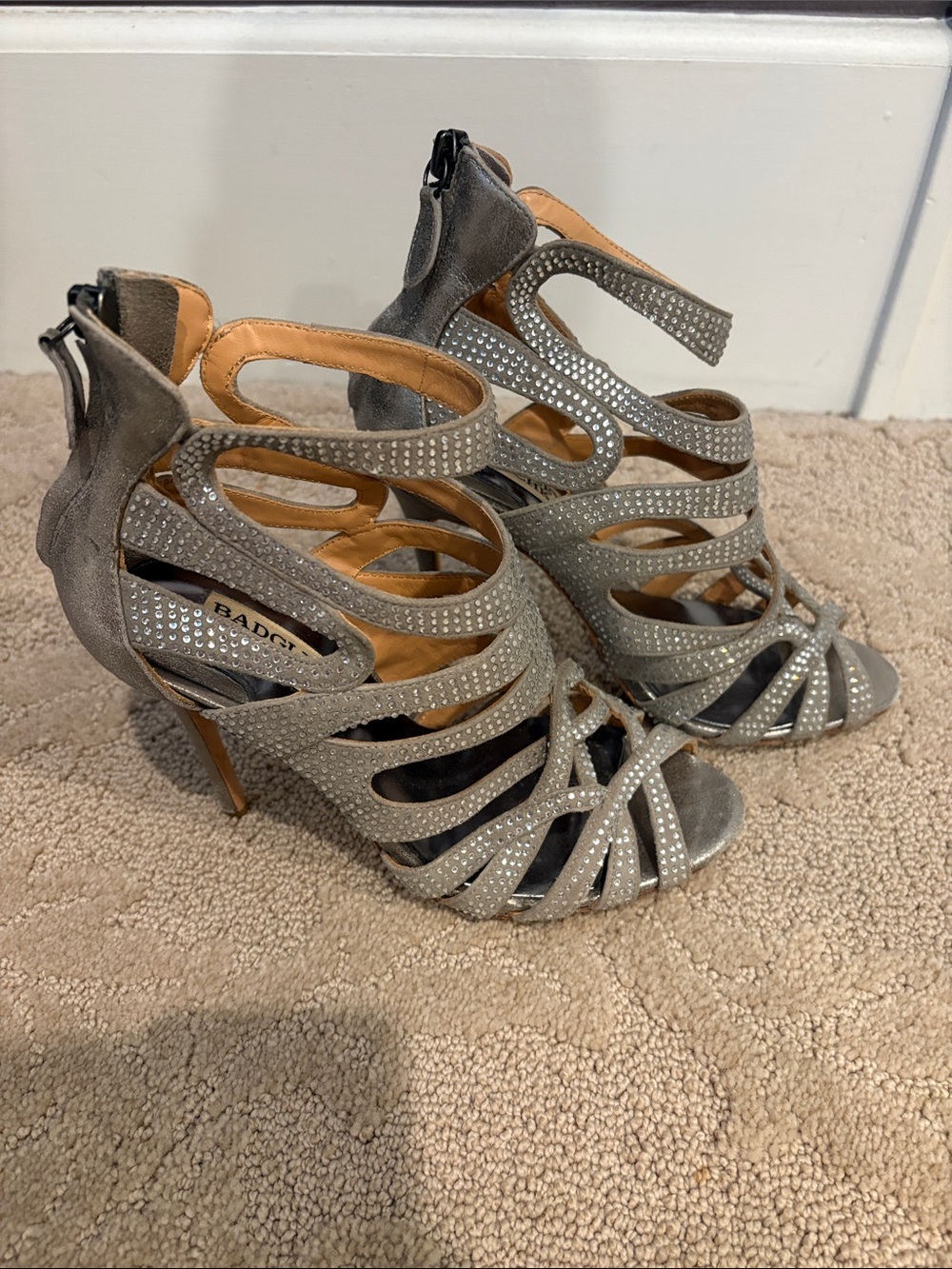 Badgley Mischka Rhinestone Heels